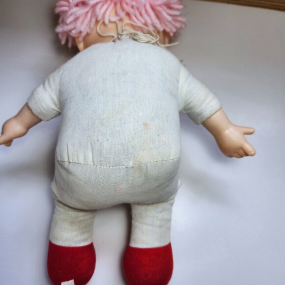 Ice Cream Doll with Cone Vintage 80s Plaid Jacket Matching Pants Pink Hair 14" - Picture 9 of 12